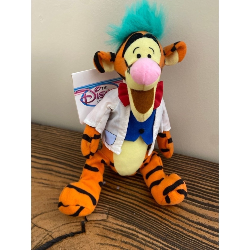 Vintage Disney Mad Scientist Tigger - Winnie the Pooh 9"Bean Plush NWT